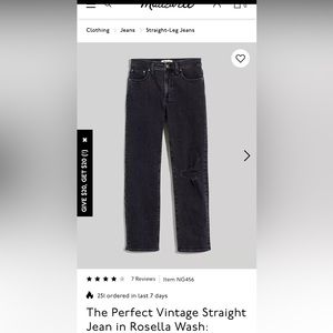 Madewell Perfect Straight Jean